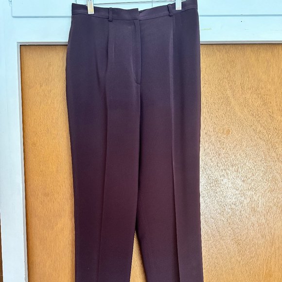 Caslon burgundy pleated trousers - Picture 1 of 4